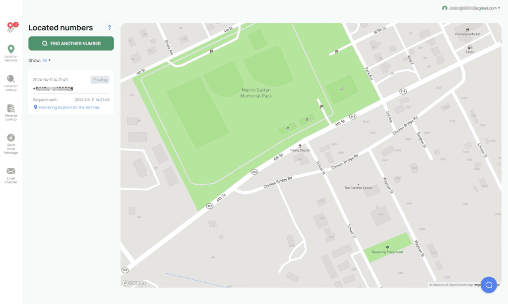 View the result of location tracking on map.