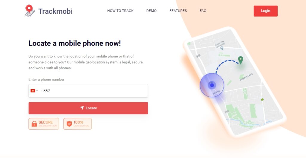 Track someone's location by merely a cell phone number.